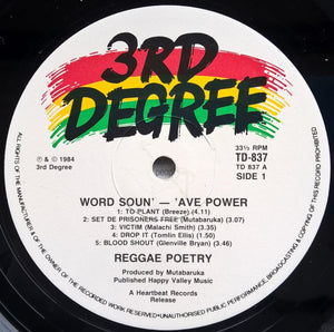 Reggae Poetry - Word Soun' - 'Ave Power